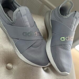 Adidas Silver Athletic Shoes